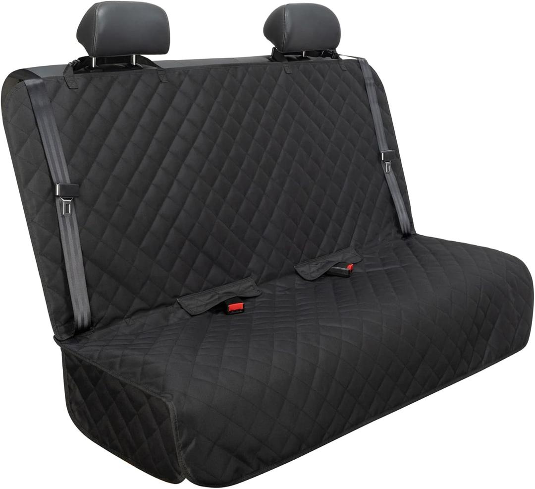 VIEWPETS Bench Car Seat Cover Protector - Waterproof, Heavy-Duty and Nonslip Pet Car Seat Cover for Dogs with Universal Size Fits for Vehicles, Trucks & SUVs(Black)