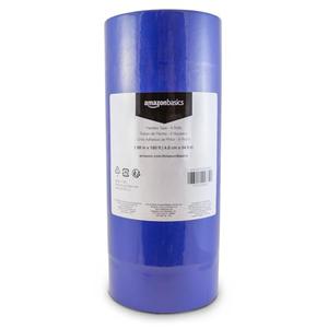 Amazon Basics Blue Painters Tape, Protects Surfaces, Removes Easily, No Residue, 1.88" x 180', Set of 5 Rolls