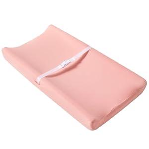 Baby Changing Pad Cover, Stretchy Cotton Comfort Diaper Changing Table Covers for Baby Girls and Boys, Ultra Soft Breathable Changing Pad Sheets, Fit 32"/34" x 16" Pad (Pink)