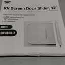 12" RV Screen Door Slider Panel and Handle/Stop for RV, Trailer, Camper, Motor Home, Cargo Trailer - OEM Replacement (White)