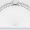 Myshade Arch Window Shades Half Circle Light Filtering Cellular Shades Cordless No Drill Blinds for Windows Half Moon Honeycomb Fabric No Tools Room Darkening Shades Easy Install (White 36" X 72")