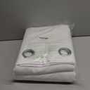 NICETOWN 100% Blackout Window Curtain Panels, Cold and Full Light Blocking Drapes with Black Liner for Nursery, 84 inches Drop Thermal Insulated Draperies (White, 2 Pieces, 52 Wide Each Panel)