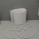 Set of 2 Pure White Linen Drum Lamp Shade 13" Top x 13" Bottom x 10" High (Spider) Contemporary Lamp Shades for Table Lamps & Bedside Lamps Replacement Lampshade - GO&SO - Assembly is Required