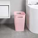 UUJOLY Plastic Small Trash Can Wastebasket, Garbage Container Basket for Bathrooms, Laundry Room, Kitchens, Offices, Kids Rooms, Dorms, (Pink, 2 Pack/3 gallons)