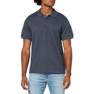 GUESS Men's Short Sleeve Peony Jacquard Polo (Large, Grey Shadow Blue)