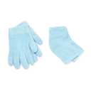 NatraCure Moisturizing Gel Heel Sleeves and Gloves - (for Dry Heels, Cracked Heels, Dry Hands and cuticles, Dry Skin) - Color: Aqua