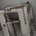 Simplehuman 58 Liter / 15.3 Gallon Rectangular Dual Compartment Recycling Step, Brushed Stainless Steel with Soft-Close Plastic Lid Kitchen Trash Can