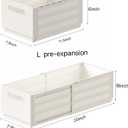 2 Pack Expandable Plastic Storage Boxes, Multi-Purpose Folding Organizer, Drawer Storage Divider For Bedroom, Kitchen And Snack Storage (L)