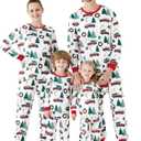 PATPAT Christmas Family Matching Pajama Sets Includes Christmas Socks - Perfect for Family Photos & Holiday Celebrations (8-9 Years, Green)
