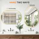 Oval Bathroom Mirror, 2 Pack 20"x30" Gold Vanity Mirror for Over Sink