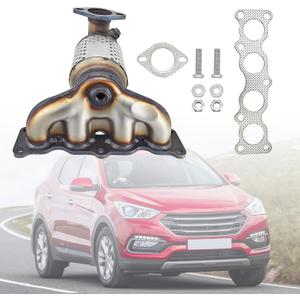 28510-2GCA0 Front Catalytic Converter Compatible with Hyundai Santa Fe Sport 2.4L Base/Luxury/Premium/SE 2017-201822-086