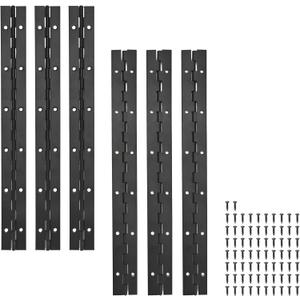 6 Pack Continuous & Piano Hinges,12 inches Black 304 Stainless Steel Hinges 0.04" Thickness Heavy Duty Continuous Hinges with Holes for PianosDoorWooden BoxesCabinet. (12inches/30cm) 6 Pack Continuous & Piano Hinges,12 inches Black 304 Stainless Steel Hinges 0.04" Thickness Heavy Duty Continuous Hinges with Holes for PianosDoorWooden BoxesCabinet. (12inches/30cm)