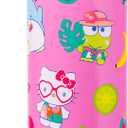 Silver Buffalo Sanrio Hello Kitty and Friends Tropical Stainless Steel Water Bottle Featuring Keroppi, Tuxedo Sam, Badtz-Maru, and Pochacco, 25 Ounces