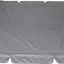 Outdoor Patio Swing Chair Canopy Replacement, 3 Seater Porch Swing Seat Canopy Cover, Waterproof Windproof Anti-UV Heavy Duty Rip Proof Garden Hammock Top Cover, Garden Furniture Covers (Grey, Large)