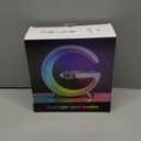 Smart LED Table Lamp, 4-in-1 Wireless Charger, Night Light, Alarm Clock, and Bluetooth Speaker with App Control for Bedroom, Office, and Home Decor (White)