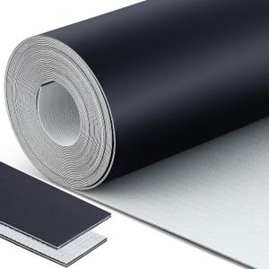 Lounsweer 12 Inch Wide Black Conveyor Belt Material PVC 120 Cover One Side Conveyor Belt Extra Long Fiber Fabric Bottom Layer Industrial Drive Polyester Repair Conveying Belts, 25 Foot Length