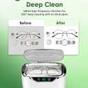 Ultrasonic Jewelry Cleaner, 24oz (700ml) Ultrasonic Cleaner with 48kHz High-Frequency, 5 Cleaning Modes, 304 Stainless Steel Tank, for Jewelry, Eyeglasses, Dentures, Coins, Watch Bands, Ring