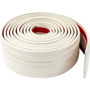 Flexible Peel and Stick Wall Base Moulding Trim, 4" x 16.4" Self Adhesive Vinyl Baseboards Moulding Trim for Wall Base Cove Base (Cream White)