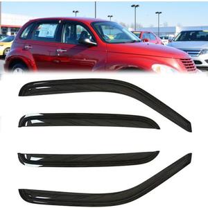 Rainproof Side Window Wind Deflectors for 2001-2010 PT Cruiser, Tape-on Sun Rain Guard Sets,Nice Looking Window Visors for Cars,Vent Deflector for 01-10 PT Cruiser 94511