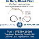 GE WE49X20697 Genuine OEM Bearing Repair Kit for GE Top-Load Dryers