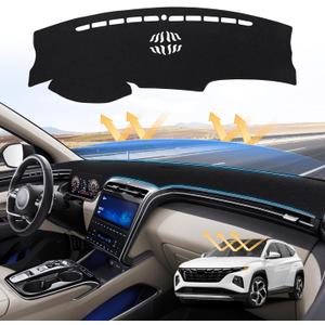 Dash Cover for 2022-2025 Hyundai Tucson Dashboard Cover Mat for Tucson Accessories Suede Dash Mat Nonslip UV Rays Protector No Glare(Only Fit 4.2-inch Digital Cluster,not fit 10.25 inch)