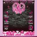 Generic Breast Cancer Awareness Photography Backdrop Breast Cancer Awareness Month Outdoor Yard Sign Hanging Banner Breast Cancer Charity Party Decoration Supplies (70.8x78.7inch (1.8 x 2m))