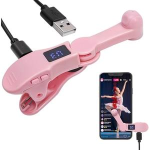 Smart Automatic Screen Clicker Tapper, Fast Click Simulation Continuous Finger Gadget for iPhone for iPad Smart Phone Device Live Streaming Apps Video Live Broadcasts Reward Likes Tasks Games Shopping-Pink