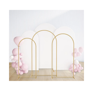 GRENTY Metal Arch Backdrop Stand and Cover Set 7.2FT/6.6FT/6FT, Wedding Arch Frame with Spiral Rotating Joint, 3 Wrinkle-Resistant Cover for Birthday, Anniversary, Wedding, Party, Baby Shower