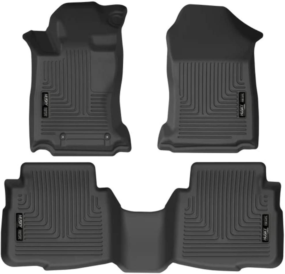 Husky Liners Floor Liner, WeatherBeater, Front / 2nd Row, Plastic, Black / Textured, Subaru Legacy / Outback 2020-24, Kit