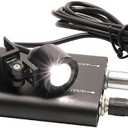 Insert Type Headlight for Dental Loupes Portable LED Headlamp for Magnifiers Rechargeable Battery (Black)