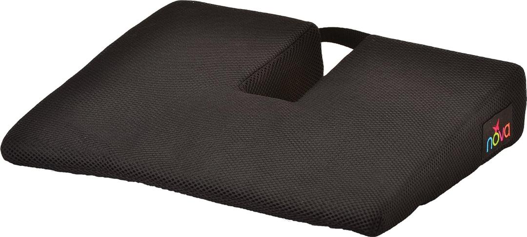 NOVA Medical Products Coccyx Gel Foam Car & Seat Cushion, Black