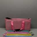 GUSTARIA American Mahjong Game Set, 166 White Tiles, 4 All-in-One Color Rack/Pushers, Complete Mahjong Tiles Set with Pink Carrying Bag (Mahjong)