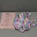 LitBear Silk Satin Bonnet for Sleeping Women, Adjustable Double Layer Hair Bonnet with Scrunchies for Curly Natural Hair, Non Slip Softer Night Sleep Cap Aura