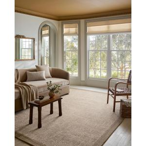 Loloi Magnolia Home by Joanna Gaines Henley Collection HNY-01 Ivory/Brown 5'-0" x 7'-6" Area Rug