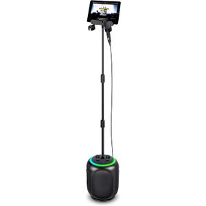 Singing Machine SingCast MAX Bluetooth Video Casting Karaoke Machine, Party Speaker, Microphone, 22 Voice Effects, Pitch Correction, Lights, Stand, 35W Sound for PA System Function for Adults & Kids (Black)