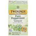Twinings Pure Peppermint Herbal Tea Individually Wrapped Bags, 20 Count (Pack of 1), Fresh Minty Flavour, Naturally Caffeine-Free, Enjoy Hot or Iced, 20 Teabags (EXP 01/14/29)