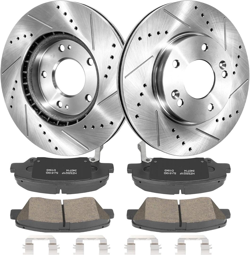 Front Brake Kit for Hyundai Elantra 2011-2016, for Elantra Coupe 2013-2014, for Elantra GT 2013-2017, for Veloster 2012-2015, for Kia Forte 2014-2018, for Forte Koup 2014-2016# 31584 D1543