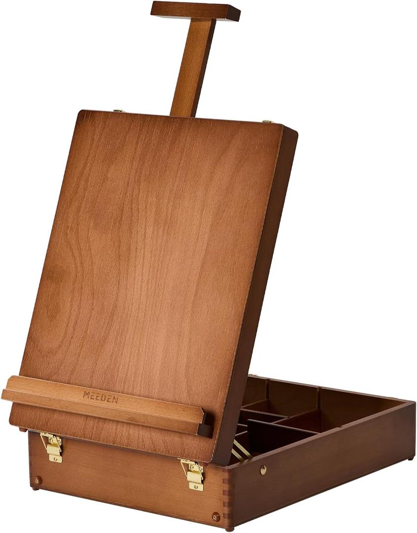 MEEDEN Table Top Easel for Painting: Portable Tabletop Easel with Storage, Large