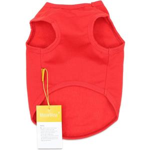 Pet Dog Fleece Shirt Vest Small Dog Shirts Warm Puppy T Shirt Winter Dogs Clothes (Medium, Red)