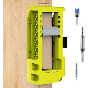 Door Hinge Jig and Router Template - Adjustable Mortiser for 3" to 5" Hinges, 1/4" or 5/8" Thickness
