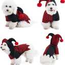 Yoption Jester Clown Dog Costumes, Pet Halloween Cosplay Hoodie Funny Outfits Apparel for Puppy Dogs Kitten (XL) (17.72'' in Neck Girth, 19.69'' in Chest)