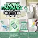 2 x Toilet Bowl Cleaner Powder - Self-Activating Toilet Cleaner for Stubborn Stains & Limescale, Deep Cleaning Foam with Jasmine Fragrance, Safe Toilet Cleaning Supplies (4 Packs  3 oz)