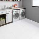 Livelynine 32-Tiles White Peel and Stick Floor Tile Waterproof Vinyl Sheet Flooring Self Adhesive White Floor Tiles for Bathroom Kitchen Basement Bedroom Renter Friendly Laminate Flooring 12x12 Inch
