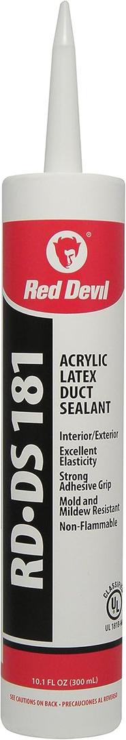 Red Devil 0846DS RD-DS 181 Acrylic Latex Duct Sealant, 10.1 oz, Gray, 1 Pack