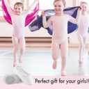 Canvas Ballet Shoes for Girls, Dance Practice Slippers Split Soft Leather Flat Shoes(Toddler/Little Kid/Big Kid) (White)