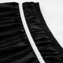 Vocander Wrap Around Black Twin Size Bed Skirt 14 Inch Drop, Elastic Dust Ruffle Easy to Put On, Solid Bedskirt Polyester Fabric Machine Washable Dryable and Ironable