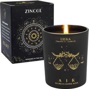Libra Zodiac Sign Candle - Scented Soy Candle for Women & Men, Birthday Gift, Home Decor