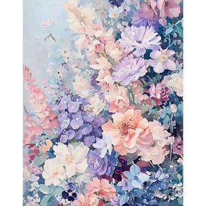 Flower Diamond Art Kits for Adults 12x16 Inch, 5D Diamond Art Paintings Kit for Adults Beginners, DIY Gem Painting Kits with Full Round Drill for Relaxation & Home Wall Decor