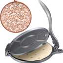 Honeydak 2 Pcs 8 Inch Tortilla Press with 10 Inch Warmer Pouch Taco Maker Kit, Aluminum Non-stick Roti Maker Prensa Para Tortillas for Flour Roti Empanada Chapati and Quesadillas(Talavera)