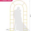 Gawicpy U-Shaped Metal Arched Flower Rack Perfect for Wedding Decorations and Celebrations 7.2 x 4.2 FT Wedding Arch Frame for Birthdays, Parties, and More (Gold)